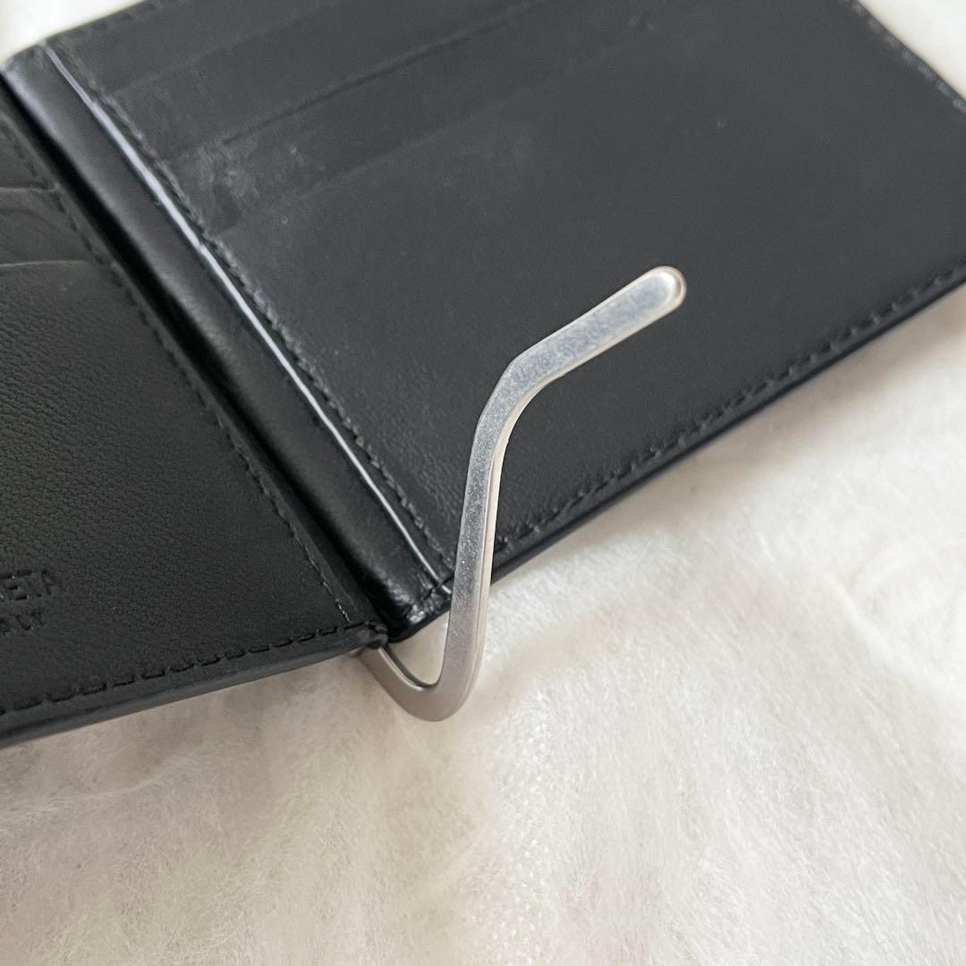 ボッテガヴェネタ　マネークリップ　クロコダイル　黒　ブラック　札入れ　メンズ