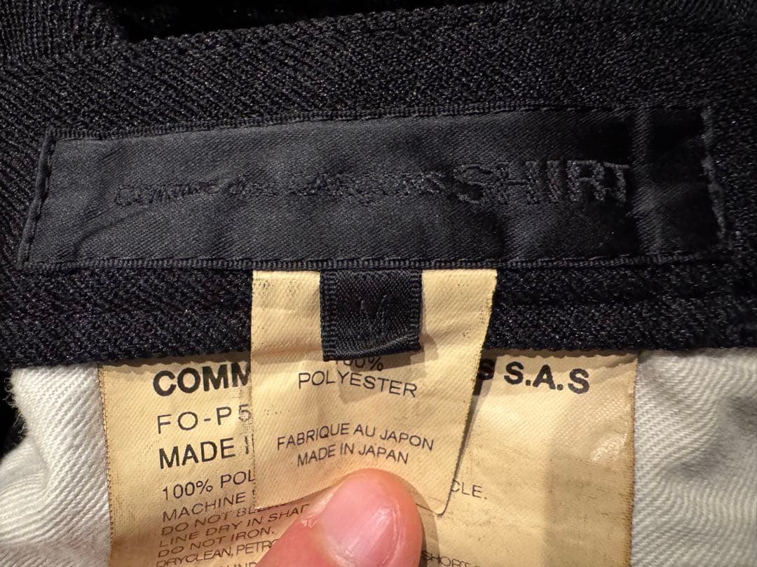 25ss コムデギャルソンシャツ ショーツ ポリエステル縮絨 ポリ縮