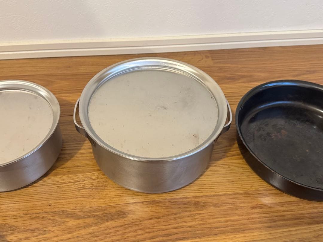 SOTO日本製 5点セット ステンレス 鍋 3+ザル+フライパン