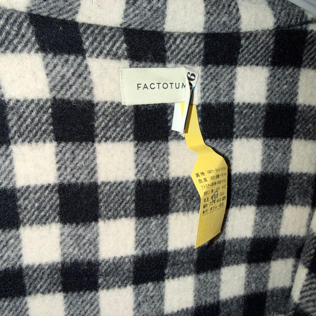 FACTOTUM ウール混合 ダッフルコート 黒