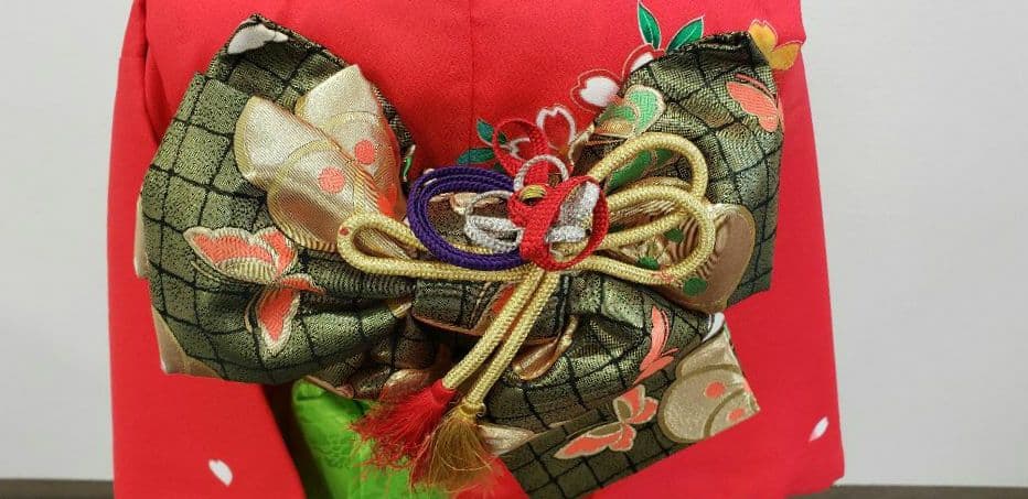 七五三　7歳　120cm　ポリエステル　 つくり帯