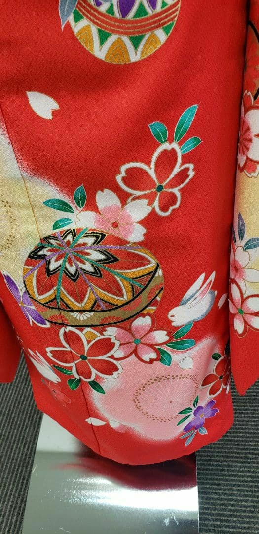 七五三　7歳　120cm　ポリエステル　 つくり帯