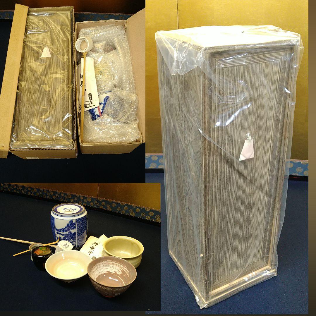 hanaAH97 短冊箱 焼桐製 未使用 お点前揃付未使用 専用紙箱入 茶