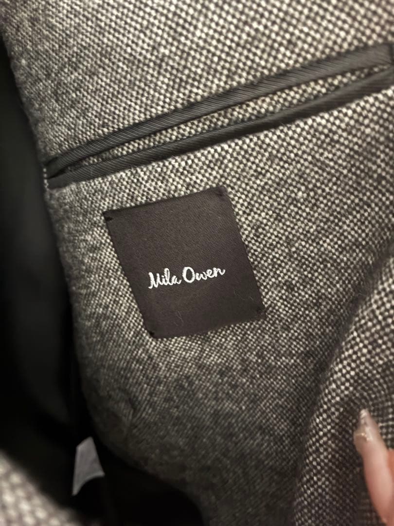 ちぼ【新品タグ付】Mila Owen グレー BIGコートジャケット