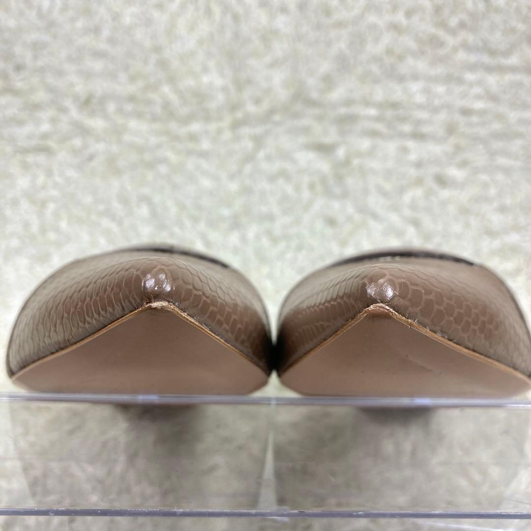 『未使用級』ペリーコ アネッリ フラットパンプス 型押し スエード　39