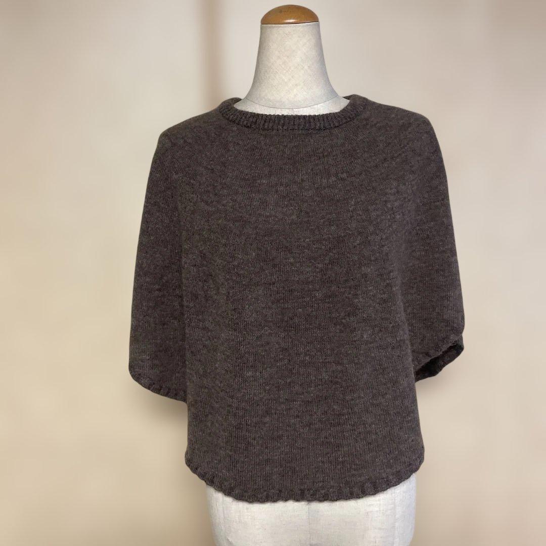 中川政七商店　ウールポンチョケープ茶色