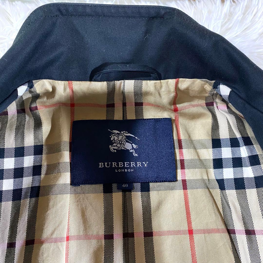 BURBERRY LONDONノバチェック トレンチコート 黒 size40