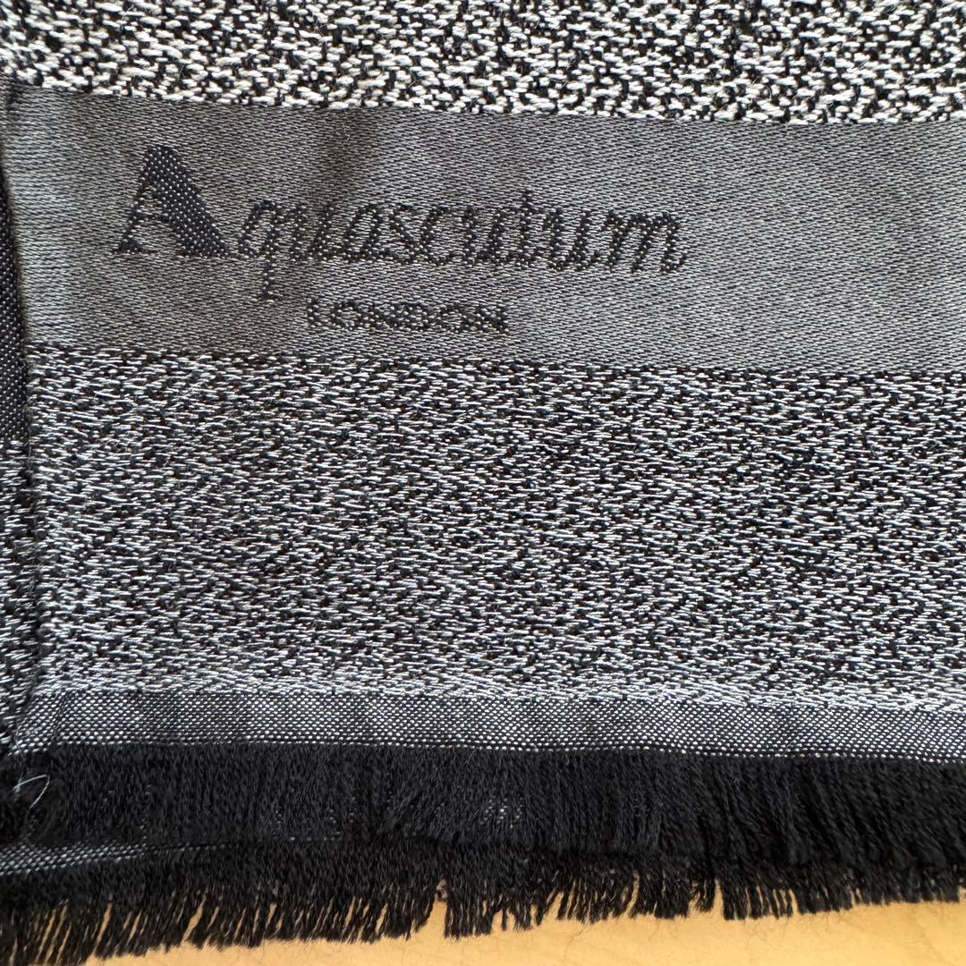 ★新品タグ付き★アクアスキュータム　メンズ　マフラー　ウール　シルク　イタリア製