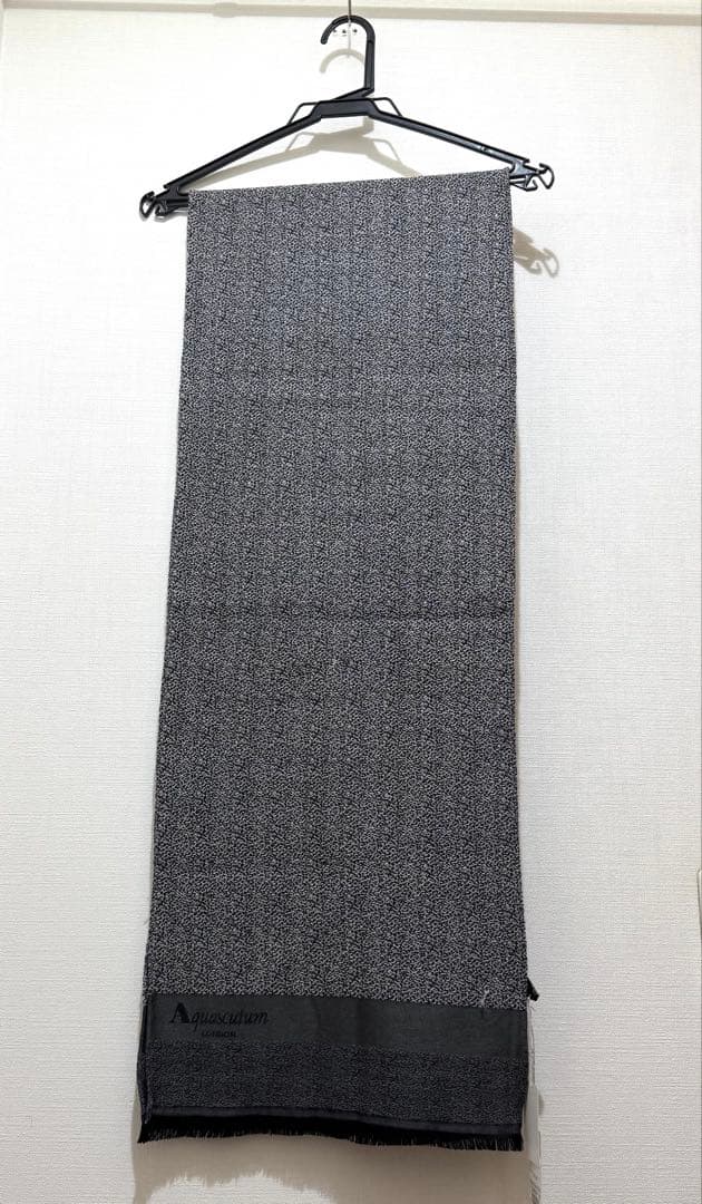 ★新品タグ付き★アクアスキュータム　メンズ　マフラー　ウール　シルク　イタリア製