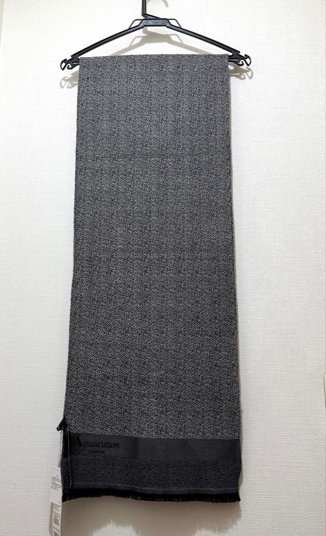 ★新品タグ付き★アクアスキュータム　メンズ　マフラー　ウール　シルク　イタリア製