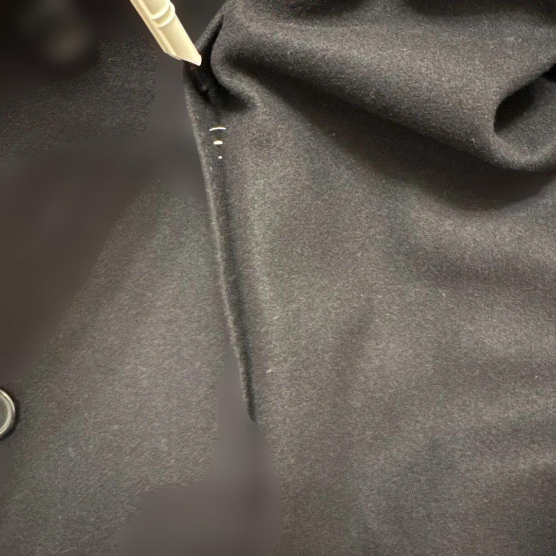 黒 ダブルブレスト ロングコート