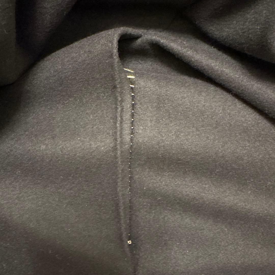 黒 ダブルブレスト ロングコート