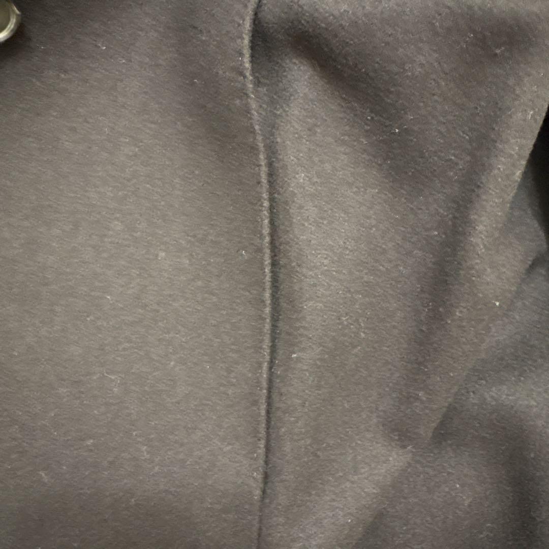 黒 ダブルブレスト ロングコート