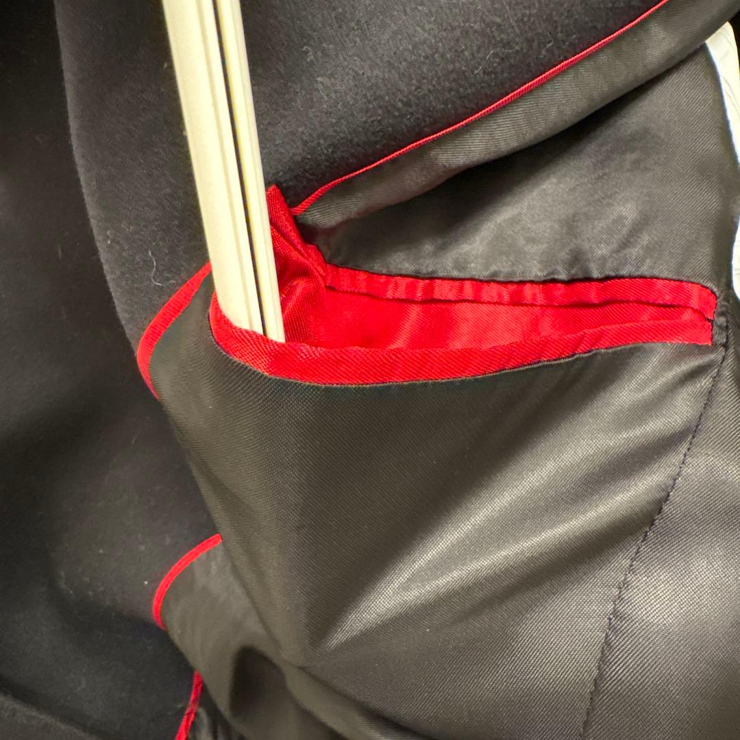 黒 ダブルブレスト ロングコート