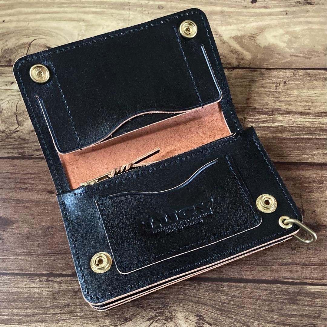 【天然水】ホースバット ミドルトラッカーウォレット【お札を折らずに収納】