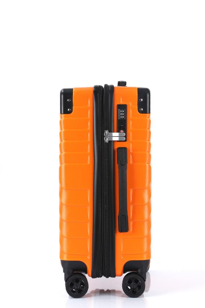 軽量Lサイズ　静音8輪　キャリーバッグ　スーツケース　キャリーケース　オレンジ