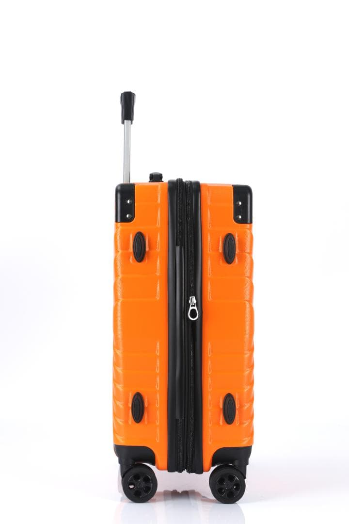 軽量Lサイズ　静音8輪　キャリーバッグ　スーツケース　キャリーケース　オレンジ