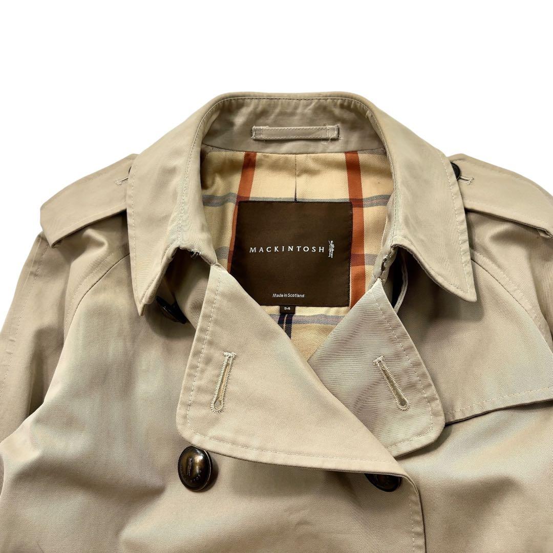 【美品】MACKINTOSH マッキントッシュ　トレンチコート ロング　ロゴ