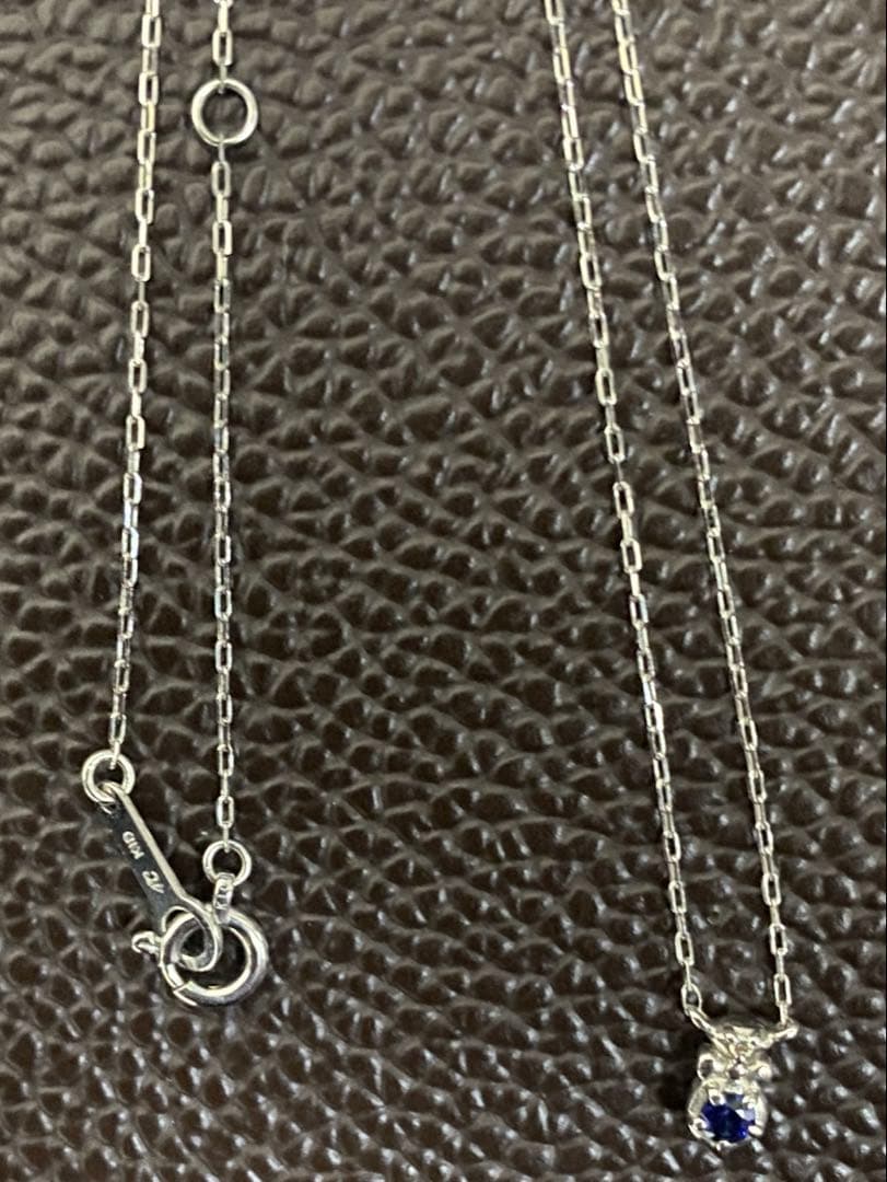 4°C サファイア ダイヤモンド ネックレス　K10