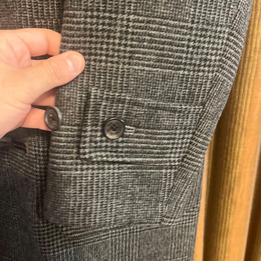 【ブルックスブラザーズ】ダッフルコート　グレーチェック　フード　Sサイズ