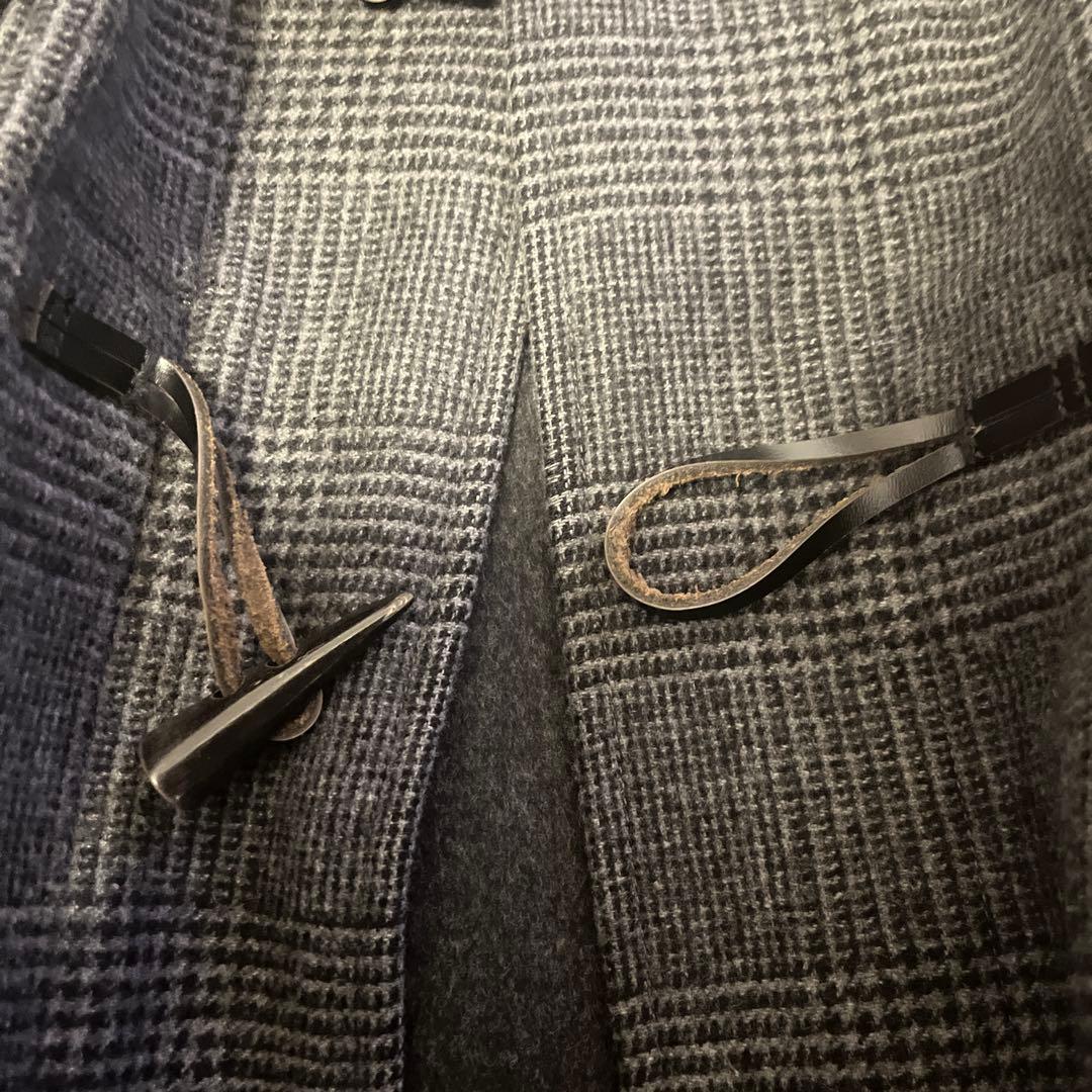 【ブルックスブラザーズ】ダッフルコート　グレーチェック　フード　Sサイズ