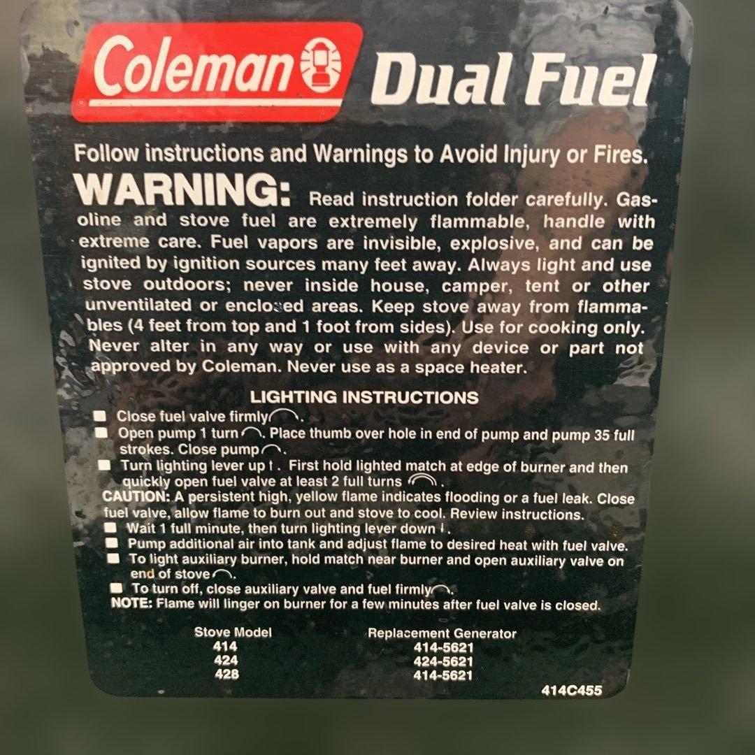 Coleman コールマン428 スリーバーナー　コンロ　デュアルフューエル