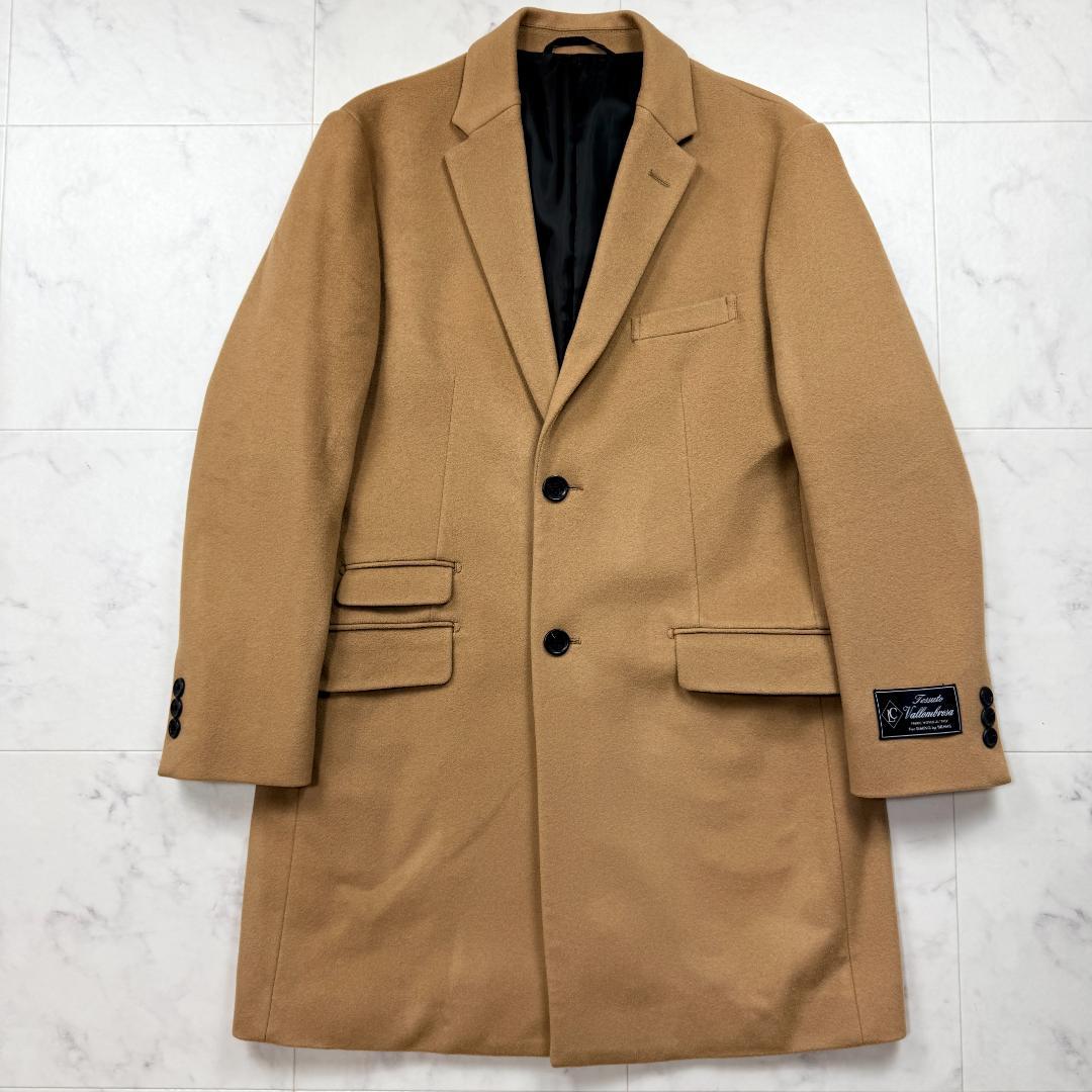 超希少 未使用 XL ビームス　チェスターコート　カシミヤ　キャメル　ビジネス