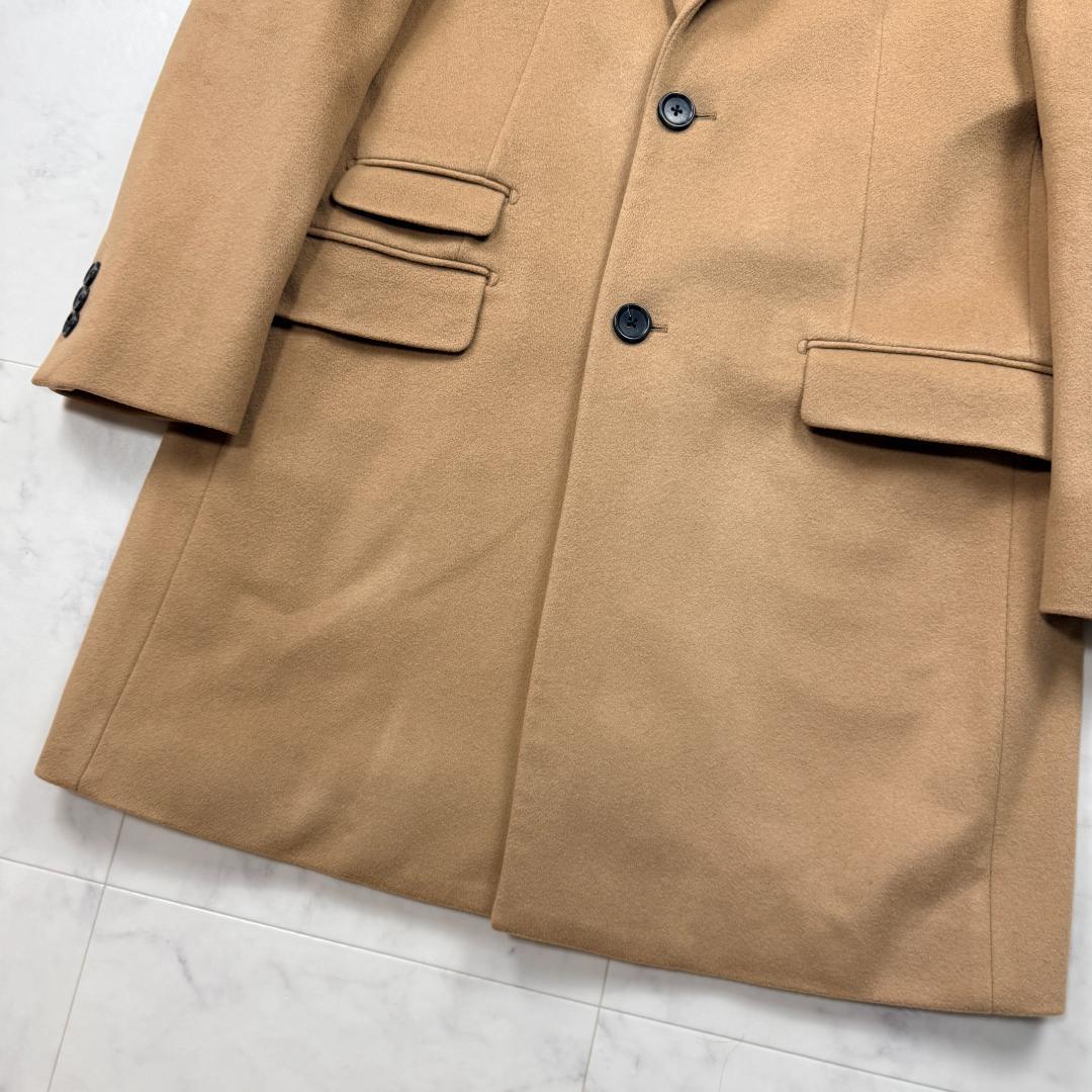 超希少 未使用 XL ビームス　チェスターコート　カシミヤ　キャメル　ビジネス