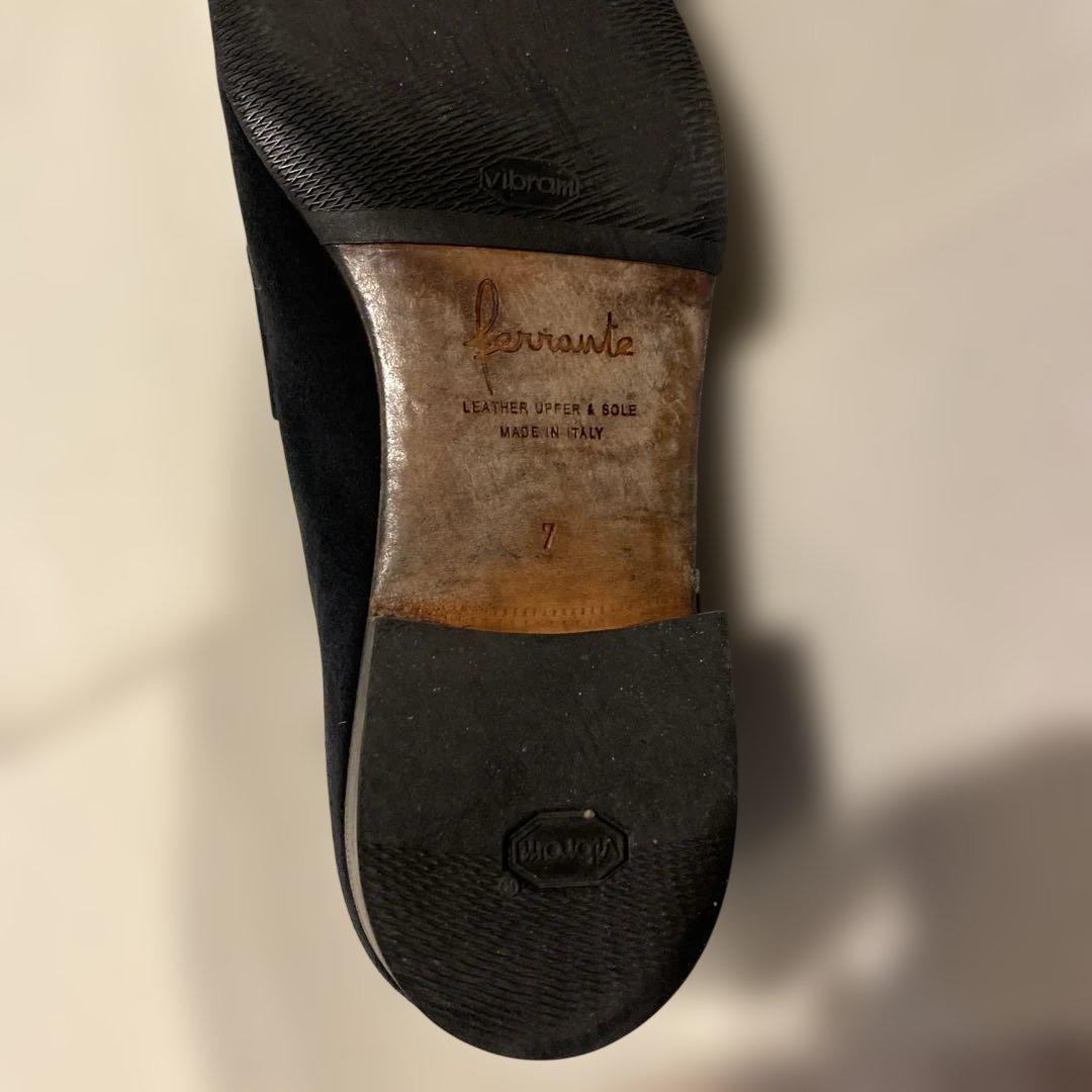 フェランテ　スエード ローファー　ブラック