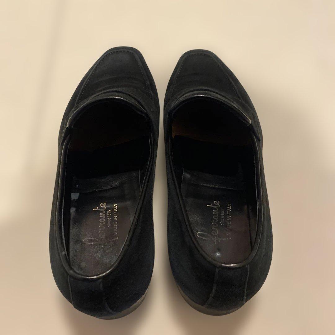 フェランテ　スエード ローファー　ブラック