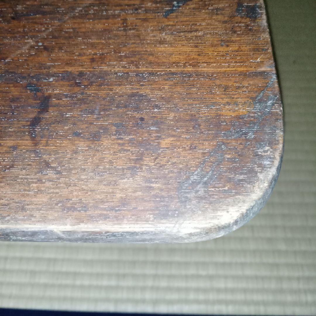 けやき　木製アンティーク長方形座卓　欅　堅木　折りたたみ　昭和レトロ