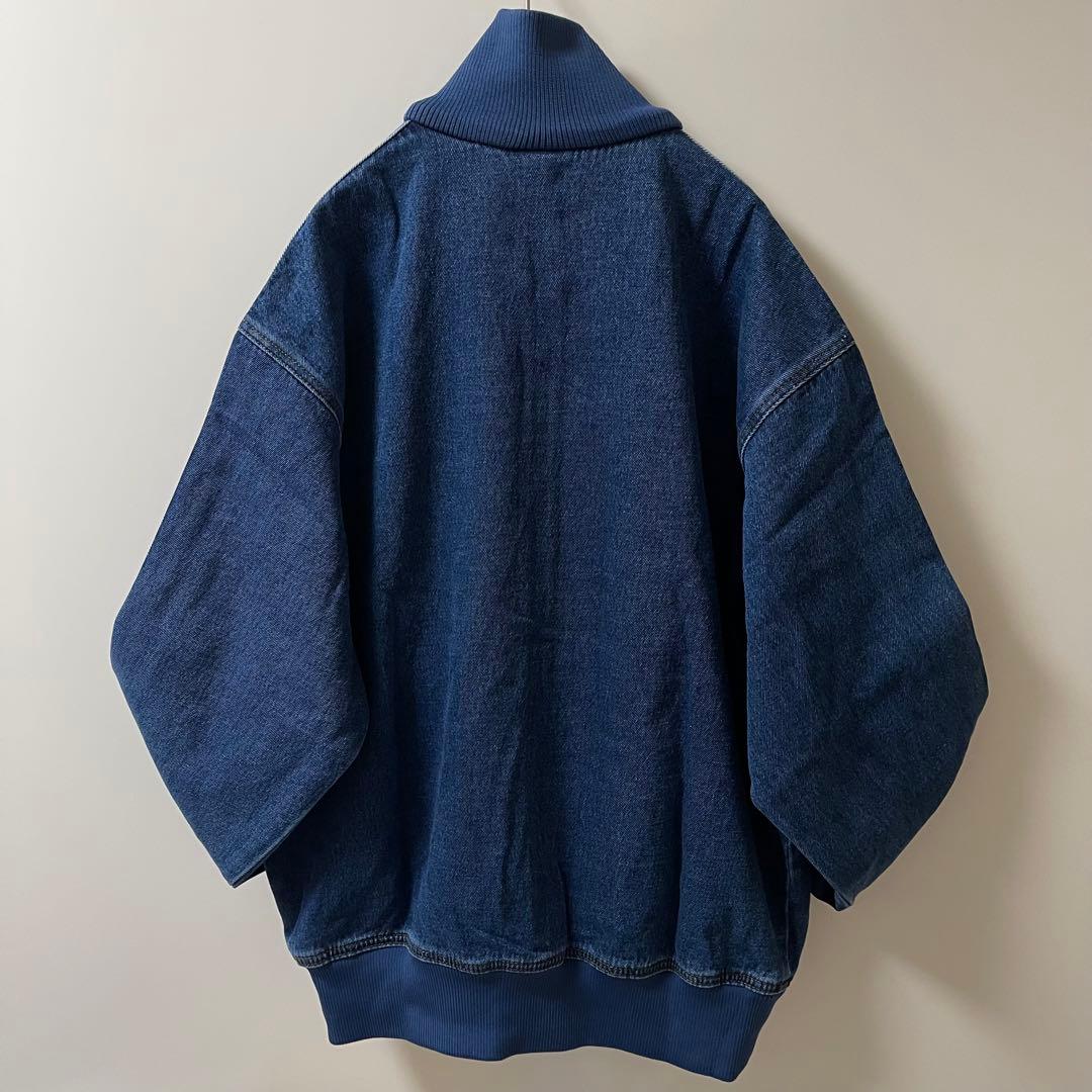 新品2XL】アディダス　デニムジャケットファイヤーバードトラック インディゴブル
