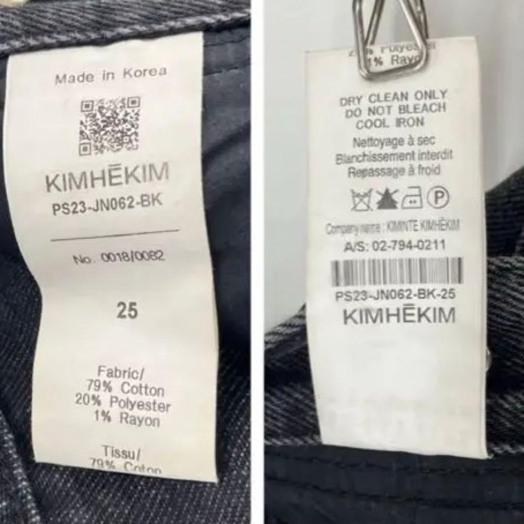 kimhekim デニム　ハーフパンツ　ブラック