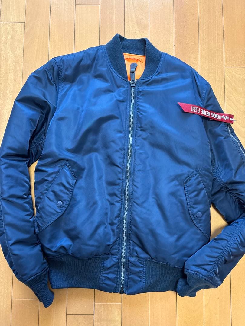 アルファ　MA-1 美品　Lサイズ　ネイビー　JAPAN SPEC 20004