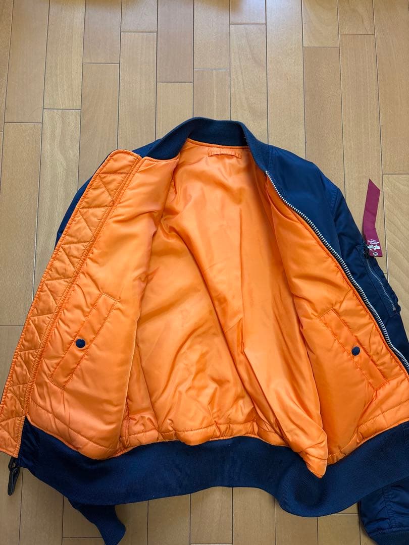 アルファ　MA-1 美品　Lサイズ　ネイビー　JAPAN SPEC 20004