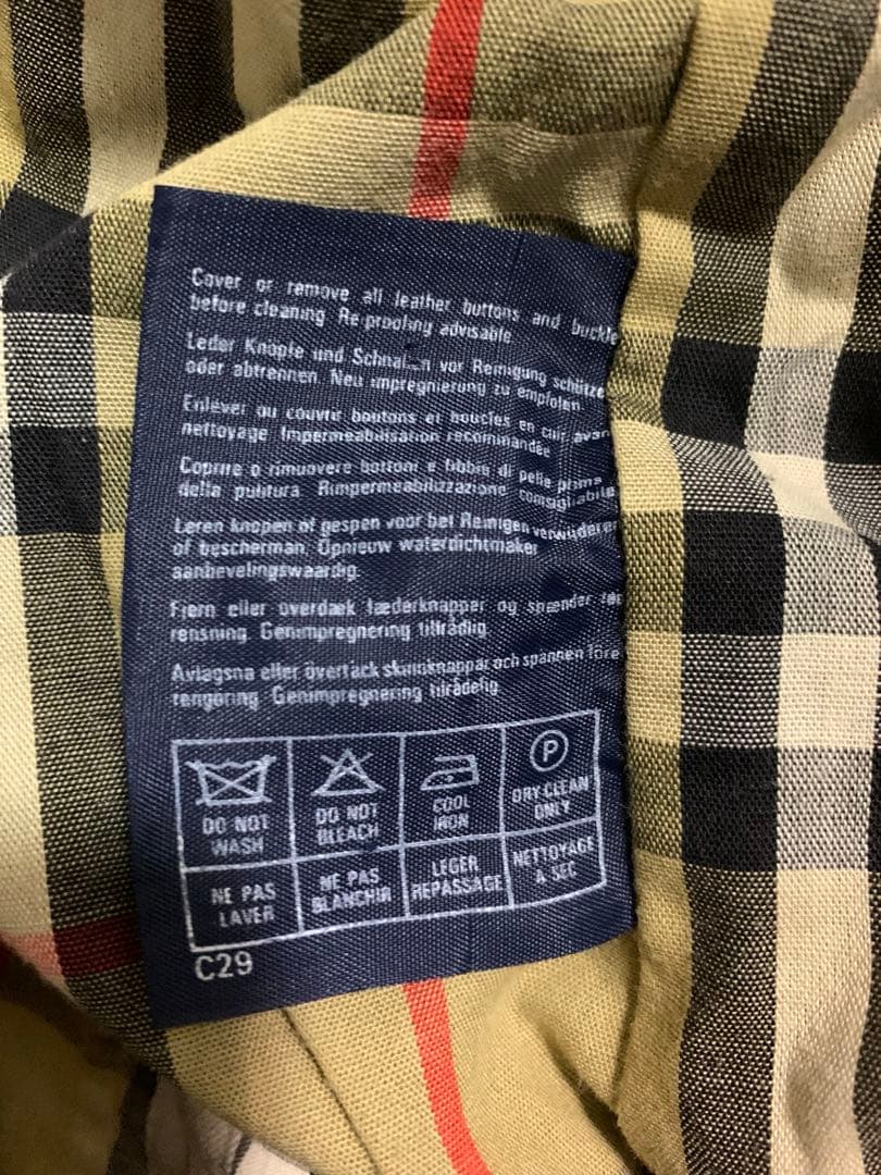 英国製80s バーバリー　トレンチコート　ライナー付　ノバチェック　ヴィンテージ