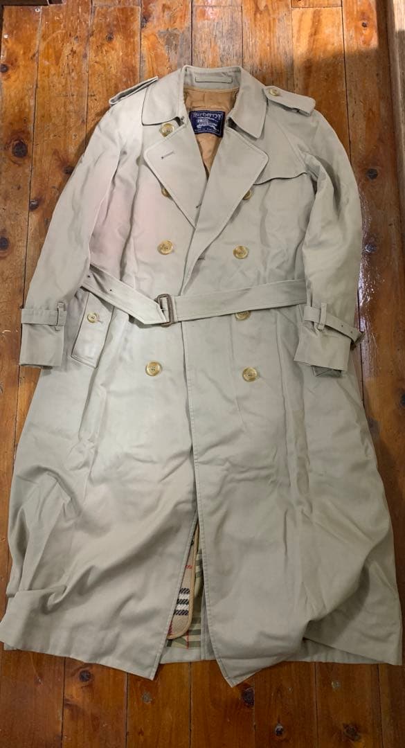 英国製80s バーバリー　トレンチコート　ライナー付　ノバチェック　ヴィンテージ