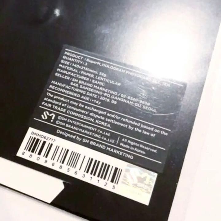 SuperM 公式グッズ ポップアップ テン ホログラム レンチキュラー トレカ