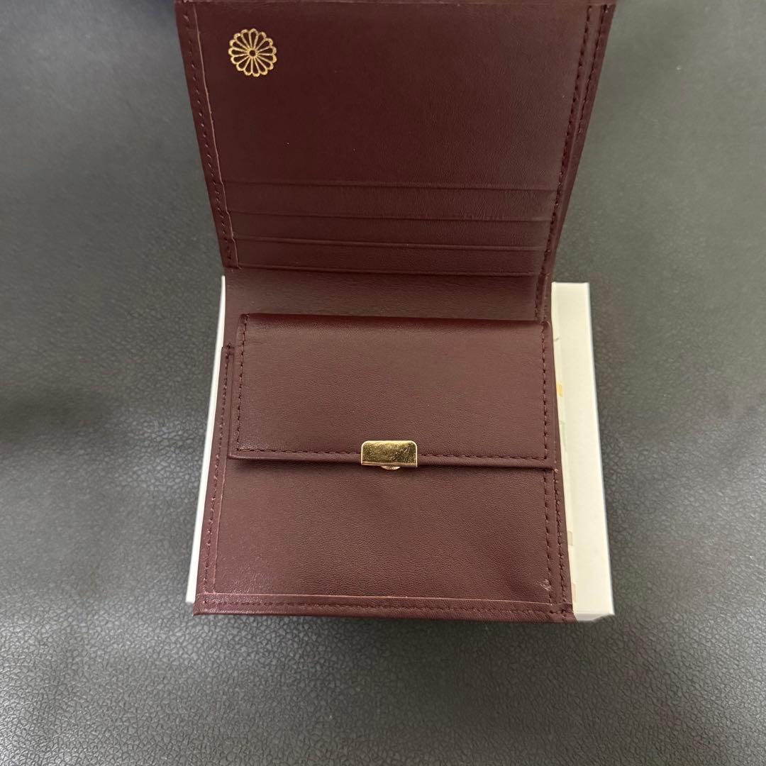 【未使用】皇居財布　特製二つ折り財布　バーガンディ