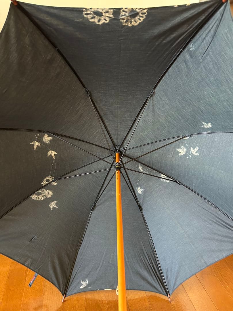 ＜45rpm＞インディゴ 花柄 日傘 非売品 入手困難品