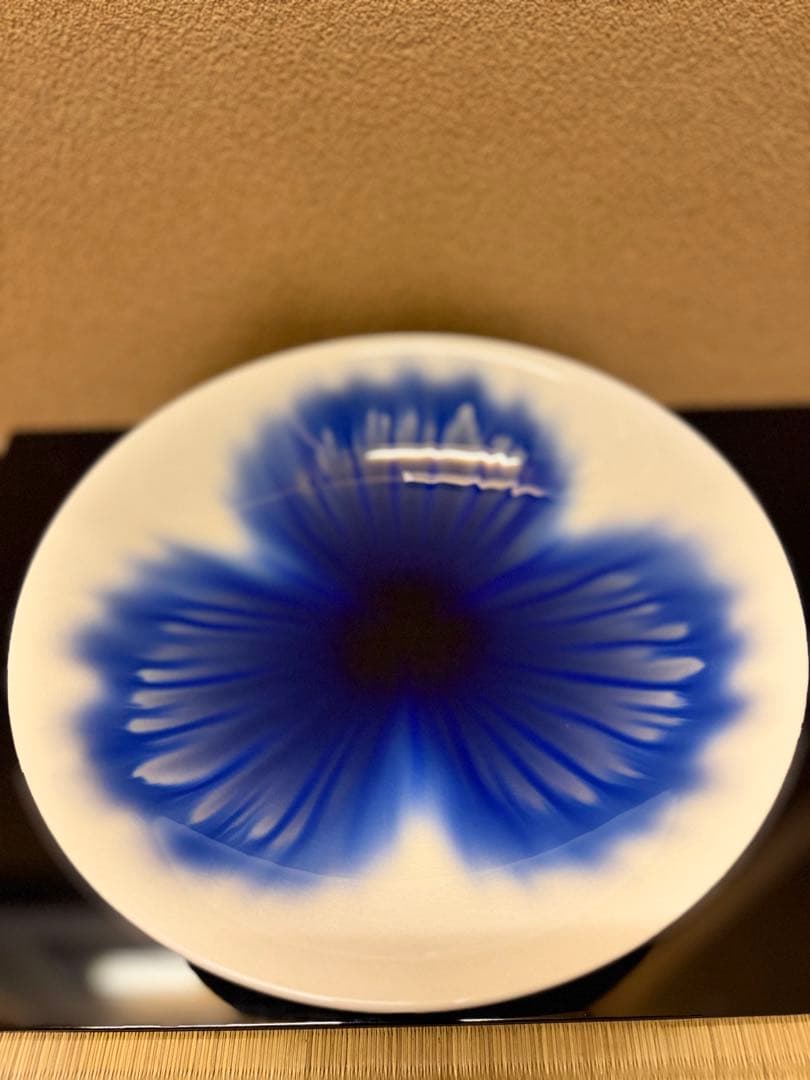 なみへい様　四代徳田八十吉　彩釉　鉢　　盃３点　共箱　九谷焼