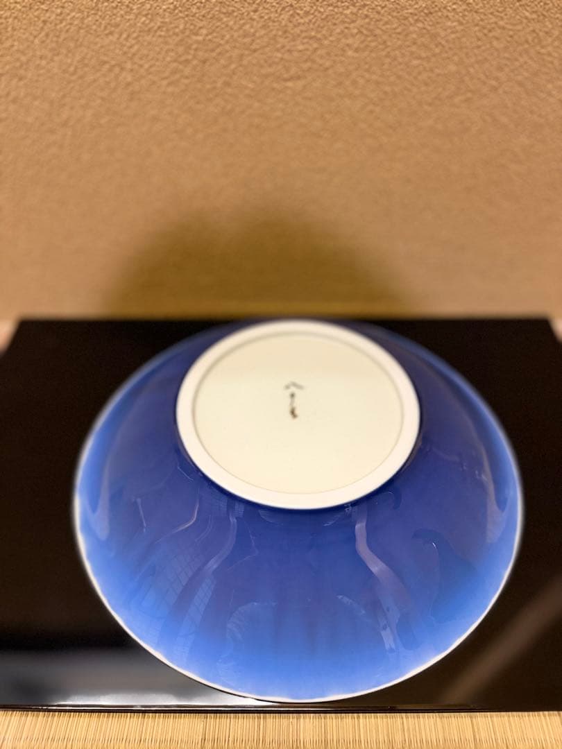 なみへい様　四代徳田八十吉　彩釉　鉢　　盃３点　共箱　九谷焼