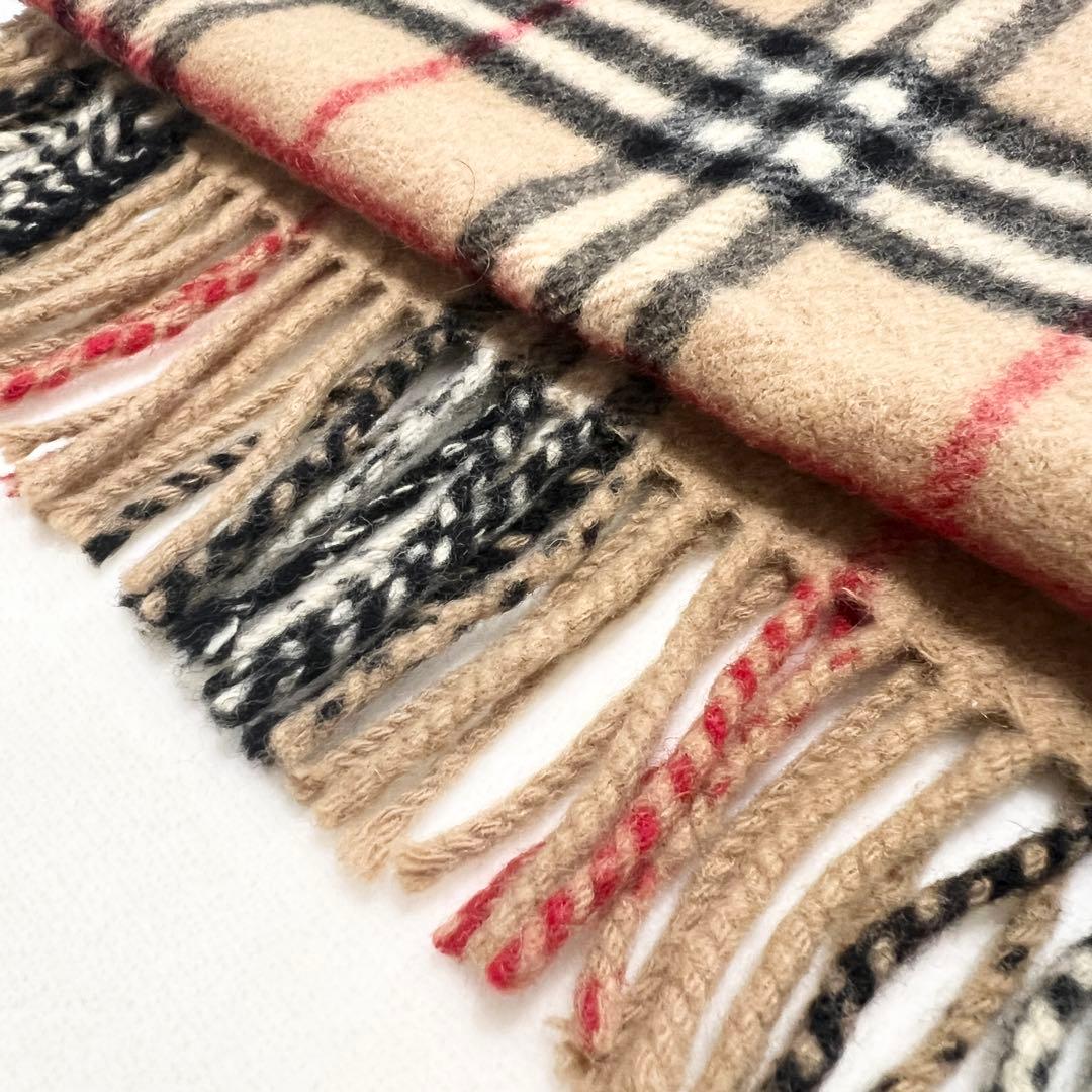 極美品★BURBERRY バーバリー マフラー ノバチェック ラムウール100%