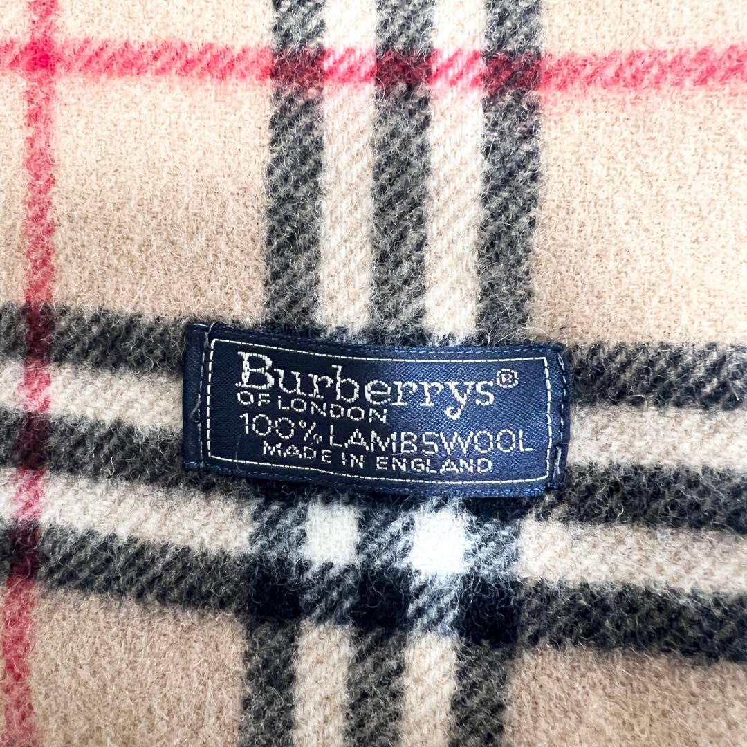 極美品★BURBERRY バーバリー マフラー ノバチェック ラムウール100%
