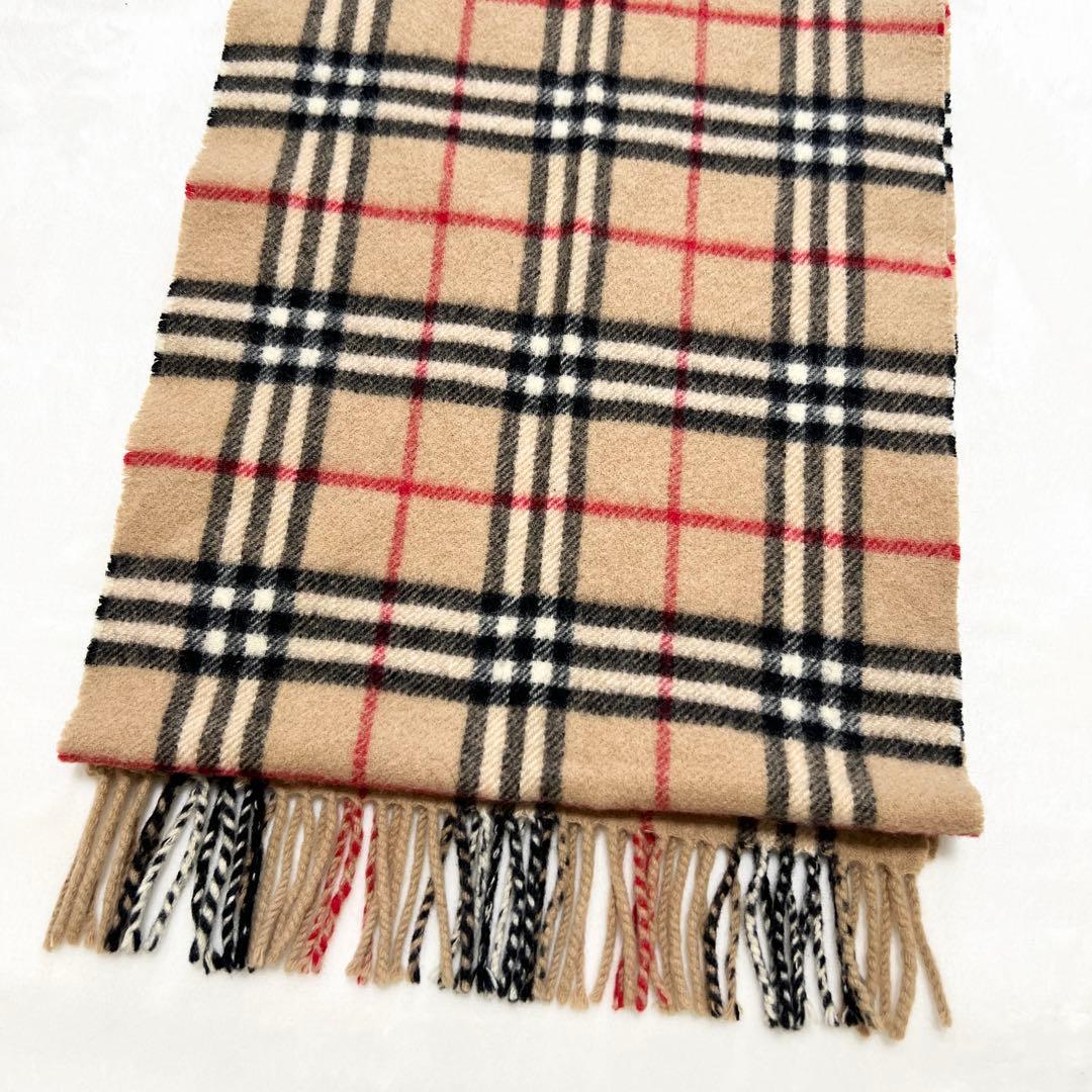 極美品★BURBERRY バーバリー マフラー ノバチェック ラムウール100%