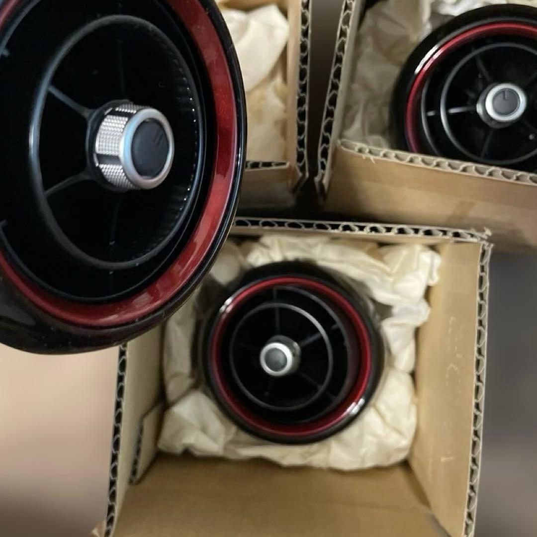 NDロードスター　純正エアコンルーバー　グロスブラック×レッド