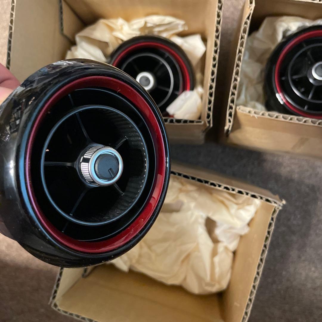 NDロードスター　純正エアコンルーバー　グロスブラック×レッド