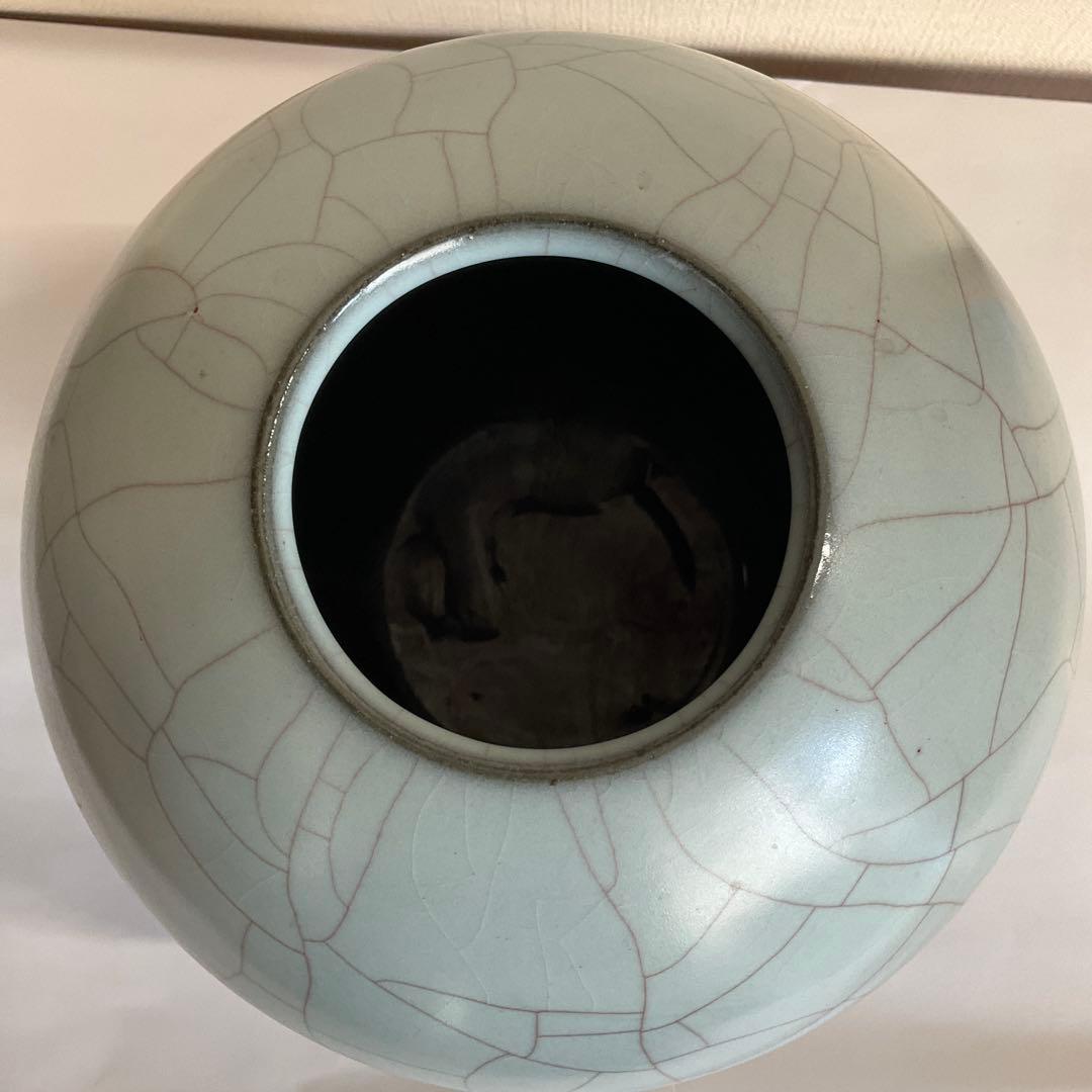 日本工芸会正会員　高井進作　青磁壺