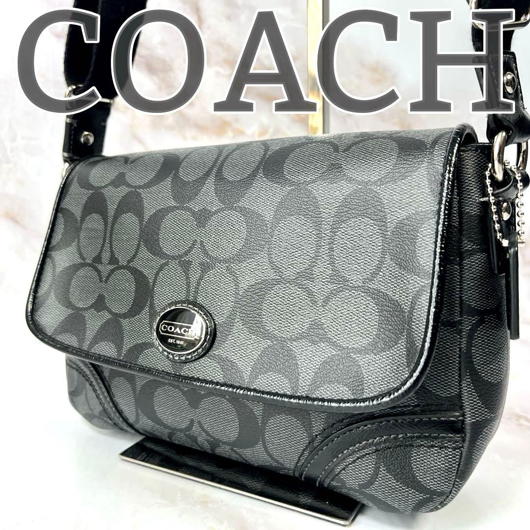 【未使用級】COACH ペイトン シグネチャー メッセンジャー ショルダーバッグ
