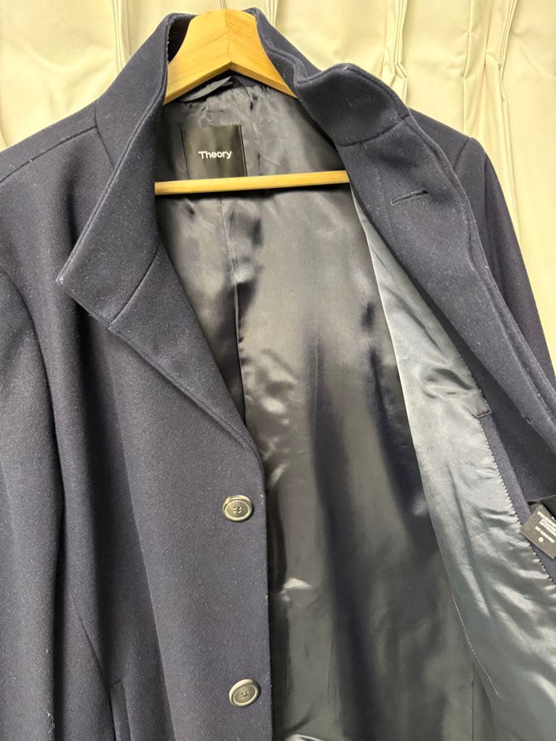 Theory ネイビー チェスターコート
